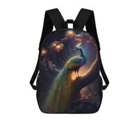 sinyumoney Beautiful Peacock Glow Sac À Dos Imprimé En 3D Pour Enfants, Sac D'école Grande Capacité, Sac De Voyage, Sac À Livres, Sac À Dos Scolaire Pour Enfants 17inch