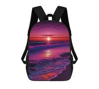 sinyumoney Beautiful Sunset Beach Sac À Dos Scolaire Imprimé En 3D Pour Garçons Et Filles, Sac À Dos Pour Ordinateur Portable Pour Enfants/étudiants/adultes 17inch