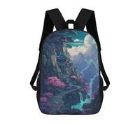 sinyumoney Beautiful View on The Moun Sac À Dos Scolaire Pour Filles Et Garçons, Sac À Dos Avec Poche, Sac À Dos Tendance Pour Enfants 17inch