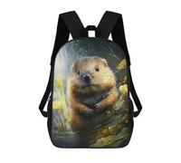 sinyumoney Beaver Watersketch Drawing Sac À Dos Avec Poche, Sacs À Dos Imprimés En 3D, Sacs De Voyage, Sacs À Livres, Sacs D'école Pour Enfants 17inch
