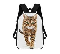 sinyumoney Bengal Cat Portrait Sacs À Dos Imprimés En 3D Pour Enfants, Sacs D'école Tendance Pour Garçons, Sacs De Voyage, Sacs Scolaires Pour Élèves Du Primaire 17inch