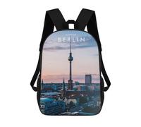 sinyumoney Berlin Cityscape with Tower Sacs À Dos, Sac À Dos Enfant, Sac D'école, Sac À Dos De Voyage Imprimé En 3D, Accessoire De Mode, Sac À Dos Imperméable Pour Enfants 17inch