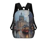 sinyumoney Berlin Germany Art Sac À Dos Scolaire Pour Enfants, Imprimé En 3D, Sac À Dos Tendance Pour Garçons, Élèves Du Primaire Et Du Collège 17inch