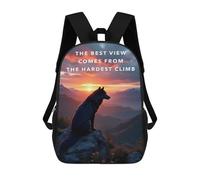 sinyumoney Best View Motivation Wolf at Sunset Sacs À Dos Pour Enfants, Cartables Imprimés En 3D, Sacs À Dos Pour Élèves Du Primaire Et Du Collège (garçons Et Filles) 17inch