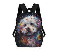 sinyumoney Bichon Frise Painting Sacs À Dos Pour Enfants, Sac À Dos Scolaire Imprimé En 3D Pour Enfants, Sac À Dos De Voyage, Sac À Livres Pour Enfants 17inch Sac D'école