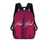 sinyumoney Big Apple Sac À Dos Scolaire Pour Enfants Imprimé En 3D, Idéal Pour Les Voyages Et Les Livres 17inch