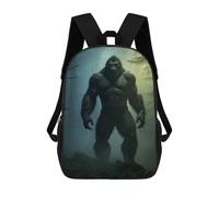 sinyumoney Bigfoot in Forest Sacs À Dos Imprimés En 3D Pour Enfants 17inch Sacs À Dos Tendance Et Décontractés Pour La Journée, Sacs De Voyage, Sacs À Dos D'extérieur Pour Garçons Et Filles