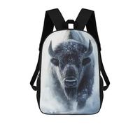 sinyumoney Bison in Winter Sac À Dos Scolaire Imprimé En 3D Pour Enfants, Sac À Dos Garçon/fille, Sac De Voyage Pour Enfants 17inch