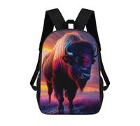 sinyumoney Bison Sac À Dos Pour Enfants, Impression 3D, Sac D'école Pour Garçons Et Filles, Sac À Dos Tendance Et Décontracté Pour Écoliers 17inch