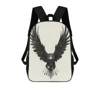 sinyumoney Black And White Eagle Sacs À Dos Scolaires Pour Enfants, Sac D'école Imprimé En 3D Pour Garçons, Élèves Du Primaire Et Du Collège 17inch