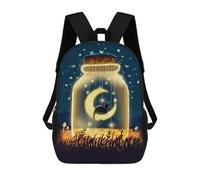 sinyumoney Black Cat on The Glass Sacs À Dos Tendance Imprimés En 3D 17inch Sac D'école Décontracté Pour Enfants, Garçons, Élèves Du Primaire Et Du Collège