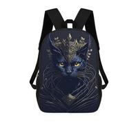 sinyumoney Black Cat Sac À Dos Enfant, Cartable, Sacs À Dos Scolaires Imprimés En 3D Pour Élèves Du Primaire Et Du Collège, Cadeau D'anniversaire Pour Adolescents 17inch