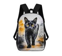 sinyumoney Black Cat Watercolor Sac À Dos Scolaire, Professionnel Et Résistant Pour Ordinateur Portable, Idéal Pour Le Camping, Les Aventures En Plein Air Et Les Voyages Quotidiens 17inch