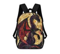 sinyumoney Black Dragon Sac À Dos Enfant, Cartable, Sac D'école, Motif Dessin Animé 3D, Sac Pour Ordinateur Portable, Pour Garçons Et Filles 17inch