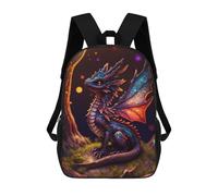 sinyumoney Black Fire Dragon Cub Sac À Dos Scolaire Pour Enfants 17 Pouces, Sac À Dos Décontracté Pour Les Voyages, Grand Sac À Dos De Jour Pour Garçons Et Filles 17inch