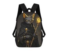 sinyumoney Black Fox Mage Sacs À Dos Scolaires Pour Enfants, Sac D'école Imprimé En 3D Pour Garçons, Élèves Du Primaire Et Du Collège 17inch
