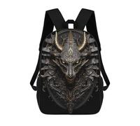 sinyumoney Black Golden Devil Dragon Sac À Dos Scolaire, Sac D'affaires Résistant Pour Ordinateur Portable - Idéal Pour Les Voyages, Le Travail Et Un Usage Quotidien 17inch