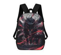 sinyumoney Black Kitsune Power Sacs À Dos Pour Enfants, Cartables Imprimés En 3D, Sacs À Dos Pour Élèves Du Primaire Et Du Collège, Garçons Et Filles 17inch