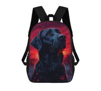 sinyumoney Black Labrador Red Sunset Sac À Dos Scolaire Pour Enfants, Imprimé En 3D, Pour Garçons, Élèves Du Primaire Et Du Collège 17inch