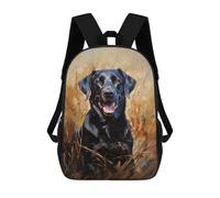 sinyumoney Black Labrador Retrieve Sac À Dos Enfant, Cartable, Sacs À Dos Scolaires Imprimés En 3D Pour Élèves Du Primaire Et Du Collège, Cadeau D'anniversaire Pour Adolescents 17inch