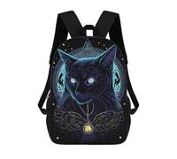 sinyumoney Black Light Cat 10 Sac À Dos Scolaire Imprimé En 3D, Sac À Dos Décontracté Pour Enfants, Sac D'école Imprimé En 3D Pour Garçons, Primaire Et Collège 17inch