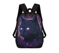 sinyumoney Black Light Cat 14 Sac À Dos Scolaire Imprimé En 3D Pour Garçons Et Filles, Sac À Dos Pour Ordinateur Portable Pour Enfants/étudiants/adultes 17inch