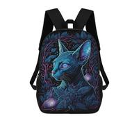 sinyumoney Black Light Cat 17 Sacs À Dos Imprimés En 3D Pour Enfants, Sacs D'école Tendance Pour Garçons, Sacs De Voyage, Sacs Scolaires Pour Élèves Du Primaire 17inch