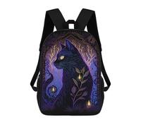 sinyumoney Black Light Cat 19 Sac À Dos Scolaire Pour Enfants Imprimé En 3D, Idéal Pour Les Voyages Et Les Livres 17inch