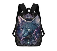 sinyumoney Black Light Cat 26 Sacs À Dos Pour Enfants, Cartables, Sacs À Dos Scolaires Imprimés En 3D, Sacs À Dos De Voyage Tendance Pour Enfants (primaire, Collège) 17inch