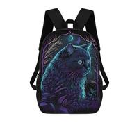 sinyumoney Black Light Cat 7 Sacs À Dos Pour Enfants, Sac D'école Imprimé En 3D, Cartable Pour Enfants, Sac De Voyage, Sac À Dos Garçon Fille, Sac D'école Pour Enfants 17inch