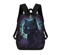 sinyumoney Black Light Cat 8 Sac À Dos Enfant, Cartable Imprimé En 3D Pour Garçons Et Adolescents 17inch