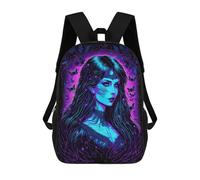 sinyumoney Black Light Woman Sac À Dos Enfant, Cartable Imprimé En 3D Pour Garçons Et Adolescents 17inch