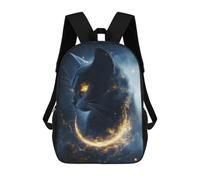 sinyumoney Black Magic Cat Sac À Dos Scolaire Imprimé En 3D Pour Enfants, Sac À Dos Garçon/fille, Sac De Voyage Pour Enfants 17inch