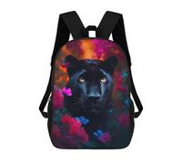 sinyumoney Black Panther Flower Dream Sacs À Dos Scolaires Pour Garçons Et Filles, Sacs À Dos Décontractés Pour Le Sport, Sacs À Dos De Grande Capacité Pour L'école Primaire 17inch