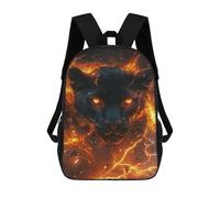 sinyumoney Black Panther in Flames Sac À Dos Scolaire Pour Enfants, Imprimé En 3D, Pour Garçons, Élèves Du Primaire Et Du Collège 17inch