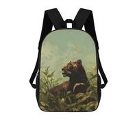 sinyumoney Black Panther in Jungle Sac À Dos Scolaire Pour Enfants Imprimé En 3D, Idéal Pour Les Voyages Et Les Lectures, Pour Les Garçons Et Les Élèves Du Primaire 17inch