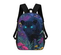 sinyumoney Black Panther in Jungle Sacs À Dos Imprimés En 3D Pour Enfants, Sacs D'école Tendance Pour Garçons, Élèves Du Primaire Et Du Collège 17inch