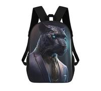 sinyumoney Black Panther in Suit Sac À Dos Enfant Imprimé En 3D, Sac D'école Pour Garçons, Sac À Dos Cool Et Décontracté, Sac À Dos Amusant Pour Enfants Et Adolescents 17inch