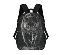 sinyumoney Black Panther Scratchboard Art Print-1 Sacs À Dos, Sac À Dos Enfant, Sac D'école, Sac À Dos De Voyage Imprimé En 3D, Accessoire De Mode, Sac À Dos Imperméable Pour Enfants 17inch