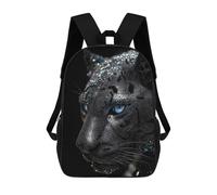 sinyumoney Black Panther with Glitter Sac À Dos Scolaire Pour Enfants, Imprimé En 3D, Pour Garçons, Élèves Du Primaire Et Du Collège 17inch