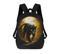 sinyumoney Black Panther with Glowing Eyes Sac À Dos Scolaire Imprimé En 3D Pour Garçons Et Filles, Sac À Dos Pour Ordinateur Portable Pour Enfants/étudiants/adultes 17inch