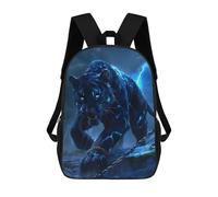 sinyumoney Black Panther with Lightning Sac À Dos En Peluche À Motif Dessin Animé, Sac À Dos 3D Pour Enfants, Idée Cadeau D'anniversaire Pour Garçons Et Filles 17inch