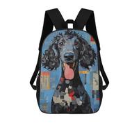 sinyumoney Black Poodle Portrait Sacs À Dos Pour Enfants, Cartables, Sacs À Dos Scolaires Imprimés En 3D, Sacs À Dos De Voyage Tendance Pour Enfants (primaire, Collège) 17inch