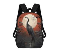 sinyumoney Black Stork Vector Sacs À Dos Pour Enfants, Sac D'école Imprimé En 3D, Cartable Pour Enfants, Sac De Voyage, Sac À Dos Garçon Fille, Sac D'école Pour Enfants 17inch