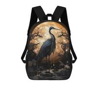 sinyumoney Black Stork Wild Sac À Dos Scolaire Imprimé En 3D Pour Garçons Et Filles, Sac À Dos Pour Ordinateur Portable Pour Enfants/étudiants/adultes 17inch