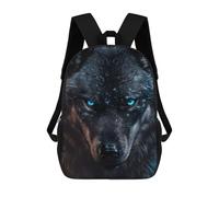 sinyumoney Black Wolf Blue Eyes Art Sac À Dos Imperméable Pour L'école, Sac À Dos Professionnel Pour Garçons/filles/adolescents 17inch