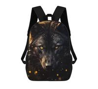 sinyumoney Black Wolf Hunter Sac À Dos Enfant Tendance Et Amusant, Sac À Dos Pour Garçons Et Adolescents, Sac D'école Imprimé En 3D Pour Garçons 17inch