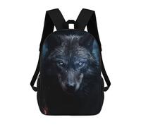 sinyumoney Black Wolf Orange Eyes Sac À Dos Scolaire Imprimé En 3D Pour Enfants, Sac À Dos Garçon/fille, Sac De Voyage Pour Enfants 17inch