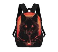 sinyumoney Black Wolf Sunset Sacs À Dos Pour Enfants, Sac À Dos Scolaire, Sac À Dos Imprimé En 3D Pour Enfants, Sac À Dos De Voyage, Sac À Livres, Sac D'école Pour Enfants 17inch
