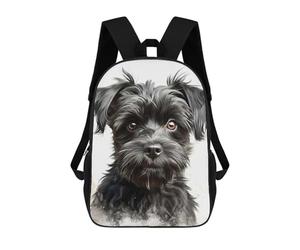 sinyumoney Black Yorkshire Terrier Sacs À Dos Imprimés En 3D Pour Enfants, Sacs D'école Tendance Pour Garçons, Sacs De Voyage, Sacs Scolaires Pour Élèves Du Primaire 17inch